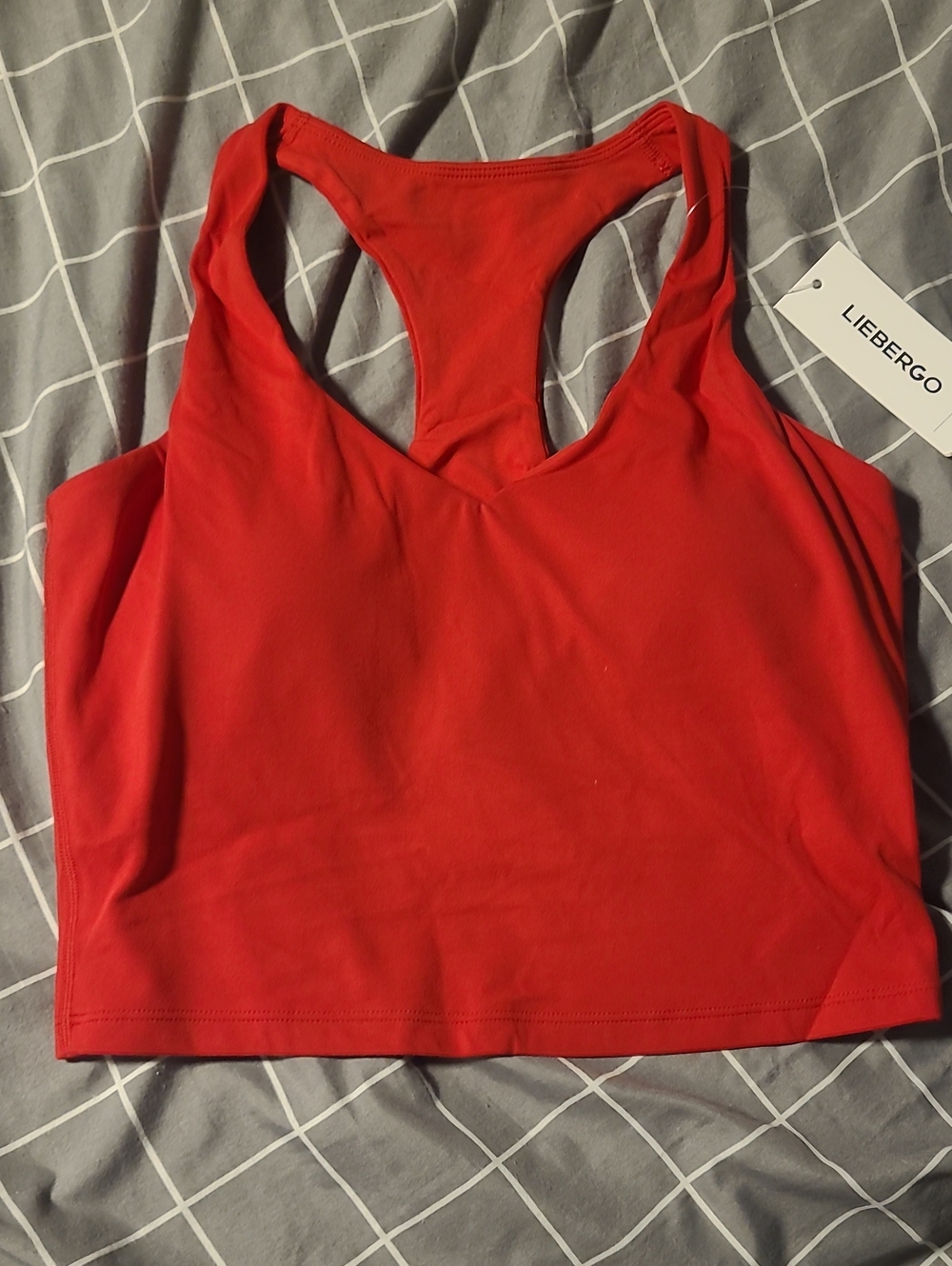 Red Racerback Sports Bralette